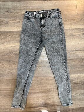 S.O.N.G. High-Rise Acid Wash Gray Jeans for Women